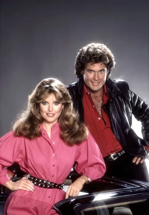 Framed Print : KNIGHT RIDER, from left: Patricia McPherson, David Hasselhoff, (1984), 1982-86
