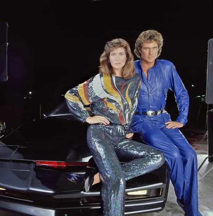 Framed Print : KNIGHT RIDER, Patricia McPherson, David Hasselhoff, 1982-86