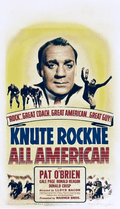 Framed Print : KNUTE ROCKNE ALL AMERICAN, Pat O'Brien, 1940