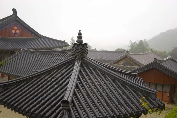 Framed Print : KOREA. Chiin-Ri. Haeinsa Temple. Roofs of the monastery. Architecture. AISA / Everett Collection**US SALES ONLY**