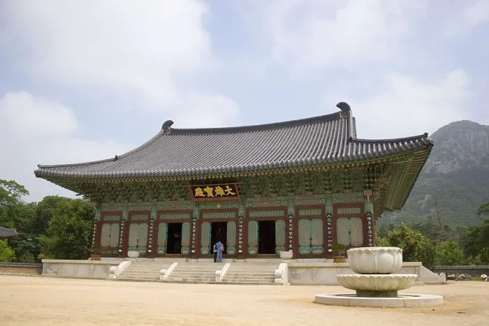 Framed Print : KOREA. Monastery of Unmunsa. Main temple. Architecture. AISA / Everett Collection**US SALES ONLY**