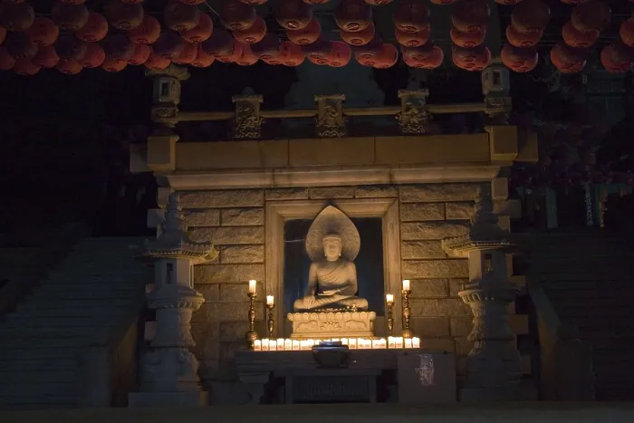 Framed Print : KOREA. Seoul. Buddha, enlightened with candles during his anniversary in a monastery in the surroundings of Seoul. AISA / Everett Collection**US SALES ONLY** Framed Print : KOREA. Seoul. Buddha, enlightened with candles during his anniversary in a monastery in the surroundings of Seoul. AISA / Everett Collection**US SALES ONLY**