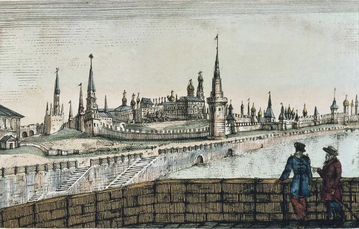 Framed Print : The Kremlin in Moscow, from the 'Travels' by Edouard de Montul (1821). Engraving. AISA / Everett Collection**US SALES ONLY** Framed Print : The Kremlin in Moscow, from the 'Travels' by Edouard de Montul (1821). Engraving. AISA / Everett Collection**US SALES ONLY**