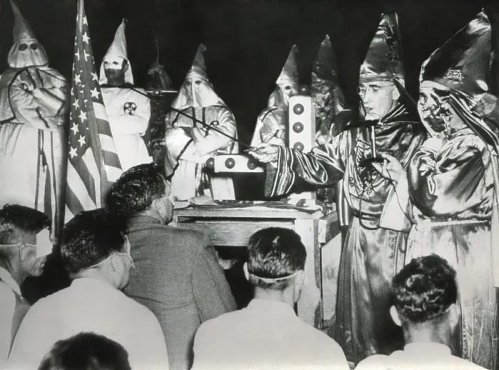 Framed Print : Ku Klux Klan initiation at Stone Mountain near Atlanta, Georgia. June 15, 1949. Dr Framed Print : Ku Klux Klan initiation at Stone Mountain near Atlanta, Georgia. June 15, 1949. Dr