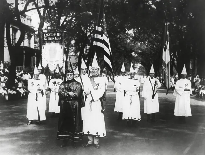 Framed Print : Ku Klux Klan parade in Pennsylvania, ca. 1925. Inspired by D. W