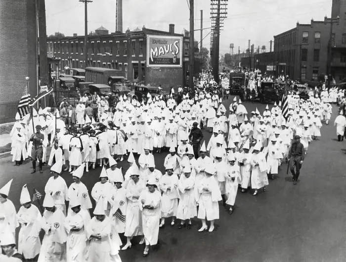 Framed Print : Ku Klux Klan parade in an unidentified American city