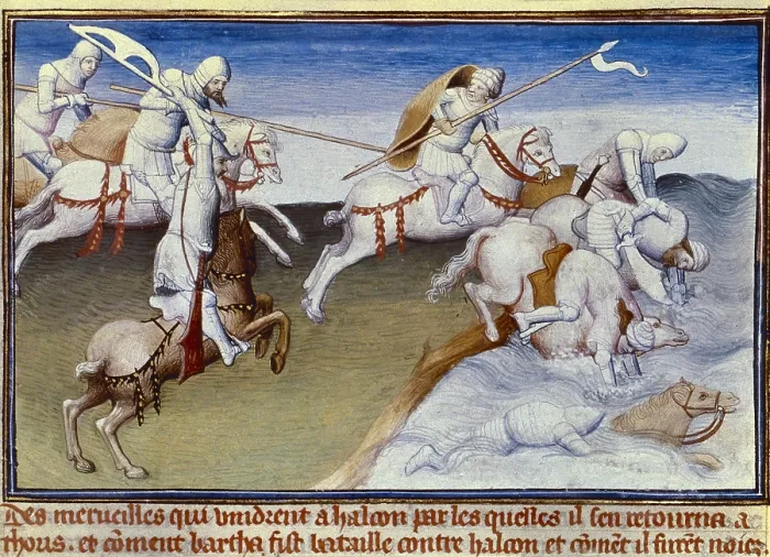 Framed Print : KUBLAI KHAN (1215-1294). Mongol Emperor from 1260 to 1294.; Polo, Marco (1254-1324). Venetian traveller. Manuscript edition in French (14th c.) Framed Print : KUBLAI KHAN (1215-1294). Mongol Emperor from 1260 to 1294.; Polo, Marco (1254-1324). Venetian traveller. Manuscript edition in French (14th c.)