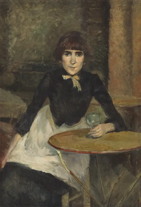 Framed Print : A la Bastille (Jeanne Wenz), by Henri de Toulouse-Lautrec, 1888, French Post-Impressionism painting, oil on canvas