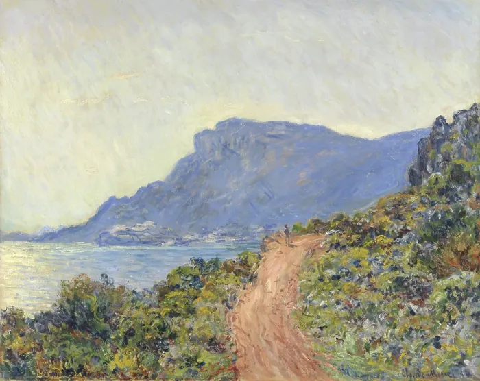 Framed Print : La Corniche near Monaco, Claude Monet, 1884. French painting, oil on canvas