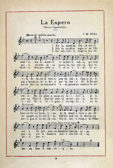 Framed Print : La Espero (The Hope), hymn for the Esperanto Congress of Barcelona in 1909. AISA / Everett Collection**US SALES ONLY**