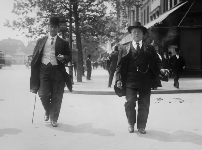 Framed Print : Labor leaders John Mitchell and Samuel Gompers were convicted of violating an injunction restraining a boycott during the 1906 strike against the Buck Stove