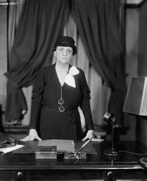 Framed Print : Labor Sec. Francis Perkins standing at her desk. Ca. 1937. She was the first woman appointed to the U.S. Cabinet. As a loyal supporter of her friend, Franklin D Framed Print : Labor Sec. Francis Perkins standing at her desk. Ca. 1937. She was the first woman appointed to the U.S. Cabinet. As a loyal supporter of her friend, Franklin D