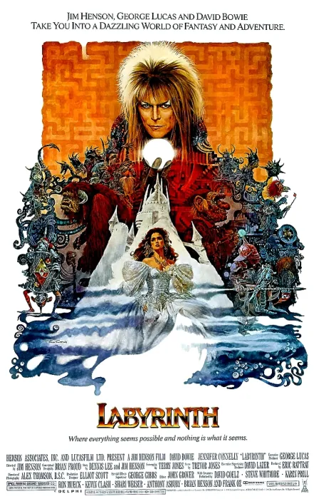 Framed Print : LABYRINTH, David Bowie, Jennifer Connelly, 1986, TriStar Pictures / courtesy Everett Collection