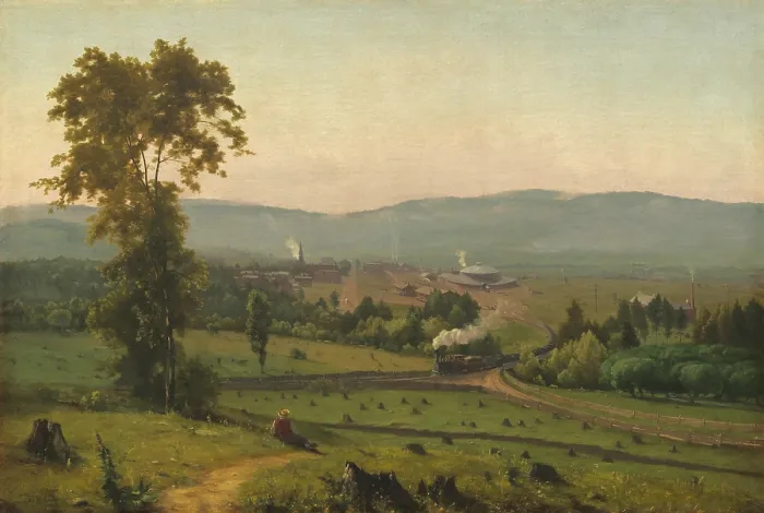 Framed Print : The Lackawanna Valley, by George Inness, 1856, American painting, oil on canvas. This painting was commissioned by the Delaware, Lackawanna, and Western Railroad