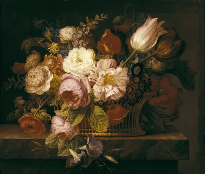 Framed Print : LACOMA, Francisco (1784-1849). Still Life of Flowers in a Vase. 1st half 19th c. Oil on canvas. SPAIN. Madrid. St. Fernando Royal Academy Museum