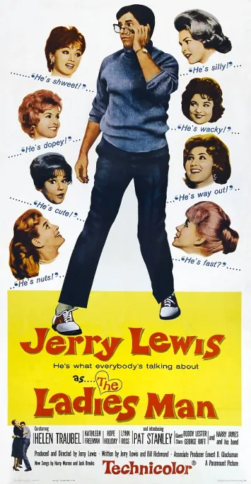 Framed Print : THE LADIES MAN, US poster art, Jerry Lewis, (center), 1961
