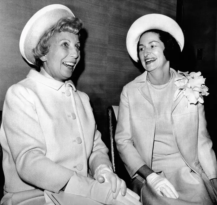 Framed Print : Lady Bird Johnson and Muriel Humphrey at the annual First Lady Breakfast of the Congressional Club. May 5, 1966. (CSU_ALPHA_741) CSU Archives / Everett Collection