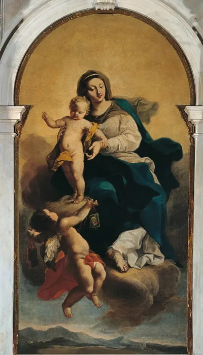 Framed Print : Our Lady of Carmelo, by Santo Piatti, 18th Century, - Italy, Veneto, Venice, Carmini School. All Framed Print : Our Lady of Carmelo, by Santo Piatti, 18th Century, - Italy, Veneto, Venice, Carmini School. All