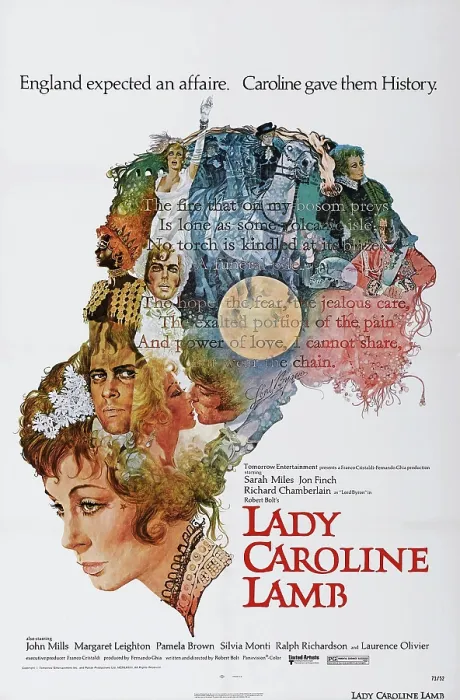 Framed Print : LADY CAROLINE LAMB, US poster art, Sarah Miles, Jon Finch, Richard Chamberlain, 1972