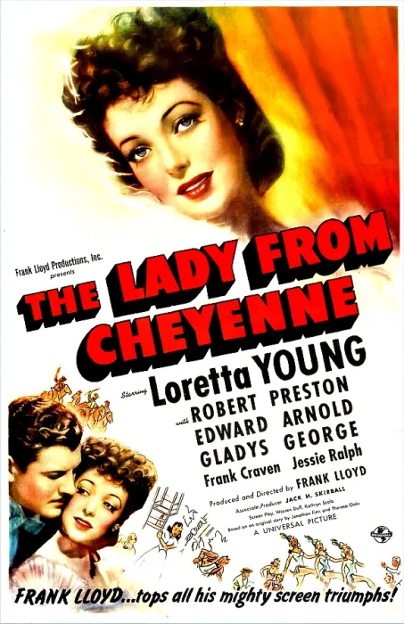 Framed Print : THE LADY FROM CHEYENNE, US poster, Loretta Young (top), bottom left: Robert Preston, Loretta Young, 1941