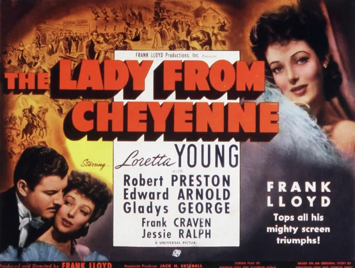 Framed Print : THE LADY FROM CHEYENNE, Robert Preston, Loretta Young, 1941