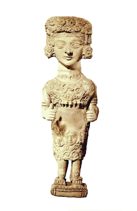 Framed Print : Lady of Ibiza. 3rd c. BC. Lady of Ibiza. Punic art. Sculpture. From: Puid dels Molins necropolis. Carthaginian art. Terra-cotta. SPAIN. Madrid. National Museum of Archaeology