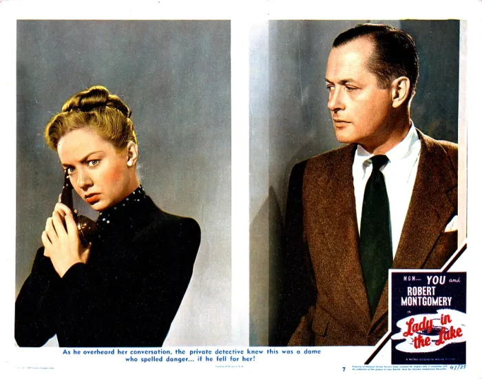 Framed Print : LADY IN THE LAKE, Audrey Totter, Robert Montgomery, 1947