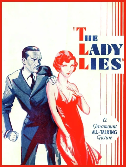 Framed Print : THE LADY LIES, US poster art, from left: Walter Huston, Claudette Colbert, 1929