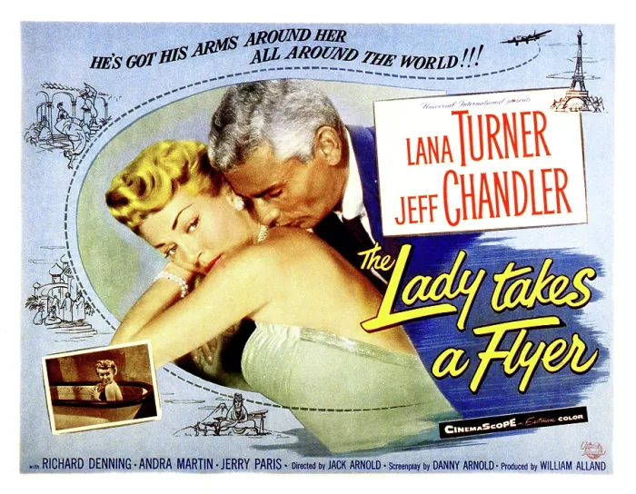 Framed Print : THE LADY TAKES A FLYER, Lana Turner, Jeff Chandler, 1958