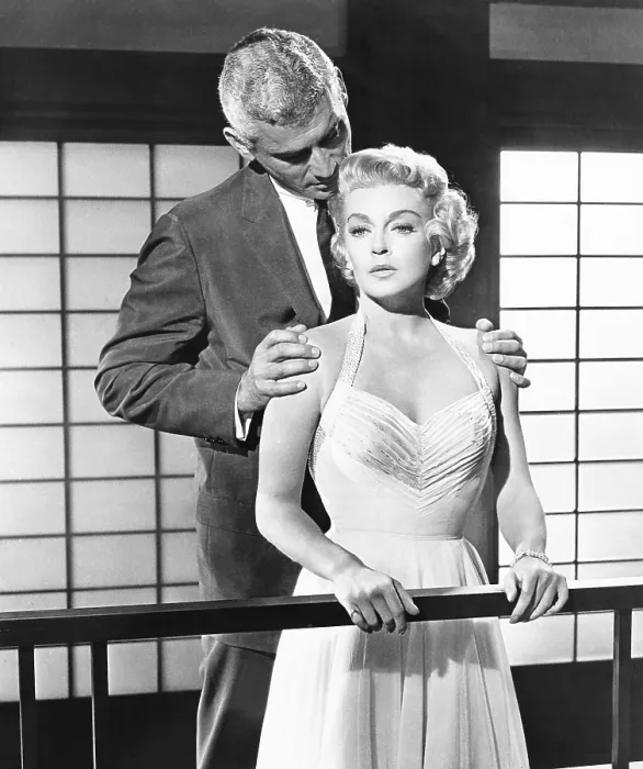 Framed Print : THE LADY TAKES A FLYER, from left: Jeff Chandler, Lana Turner, 1958