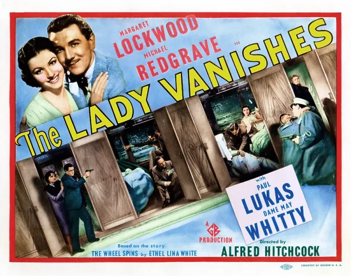 Framed Print : THE LADY VANISHES, US lobbycard, Margaret Lockwood, Michael Redgrave, Linden Travers, Naughton Wayne, Basil Radford, 1938
