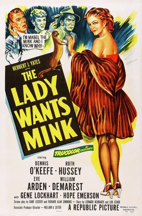 Framed Print : THE LADY WANTS MINK, US poster art, from left: Dennis O'Keefe, Eve Arden, William Demarest, Ruth Hussey, 1953 Framed Print : THE LADY WANTS MINK, US poster art, from left: Dennis O'Keefe, Eve Arden, William Demarest, Ruth Hussey, 1953