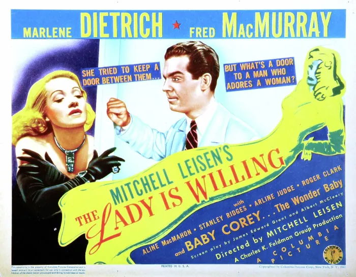 Framed Print : THE LADY IS WILLING, Marlene Dietrich, Fred MacMurray, 1942