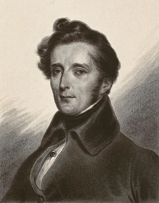 Framed Print : LAMARTINE, Alphonse de (1790-1869). French politician and romantic poet. Etching. SPAIN. Madrid. National Library. AISA / Everett Collection**US SALES ONLY**