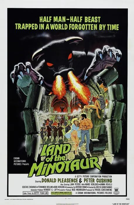 Framed Print : LAND OF THE MINOTAUR, (aka THE DEVIL'S MEN), US poster art, 1976