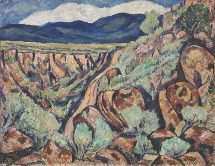 Framed Print : LANDSCAPE, NEW MEXICO, by Marsden Hartley, 1919-20, American painting, oil on canvas