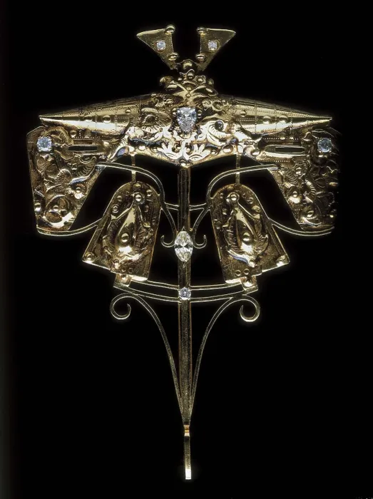 Framed Print : LANDUYT, Octave (1922). Jewel. Gold and inlayings. Jewelry. AISA / Everett Collection - Image has fine art copyright