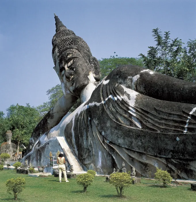 Framed Print : LAOS. Vientiane. Xieng Khuan. Buda Park. Reclining Buddha. Sculpture. - Iberfoto / Everett Collection (526305)**US SALES ONLY** Framed Print : LAOS. Vientiane. Xieng Khuan. Buda Park. Reclining Buddha. Sculpture. - Iberfoto / Everett Collection (526305)**US SALES ONLY**