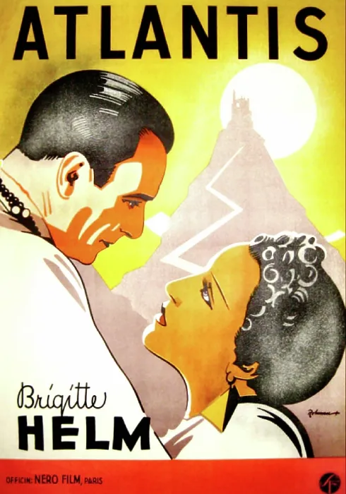 Framed Print : L'ATLANTIDE, (aka MISTRESS OF ATLANTIS, aka ATLANTIS), from left on Swedish poster art: Jean Angelo, Brigitte Helm, 1932