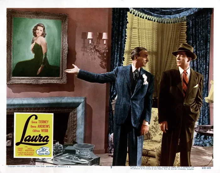 Framed Print : LAURA, Clifton Webb, Dana Andrews, 1944. TM and Copyright 20th Century Fox Film Corp. All rights reserved. Courtesy: Everett Collection Framed Print : LAURA, Clifton Webb, Dana Andrews, 1944. TM and Copyright 20th Century Fox Film Corp. All rights reserved. Courtesy: Everett Collection