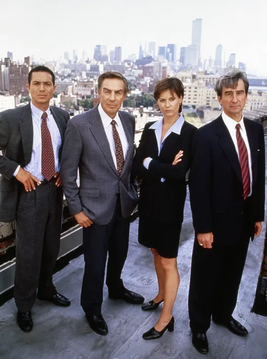 Framed Print : LAW & ORDER, from left: Benjamin Bratt, Jerry Ohrbach, Carey Lowell, Sam Waterston, (Season 6), 1990-2010 Framed Print : LAW & ORDER, from left: Benjamin Bratt, Jerry Ohrbach, Carey Lowell, Sam Waterston, (Season 6), 1990-2010