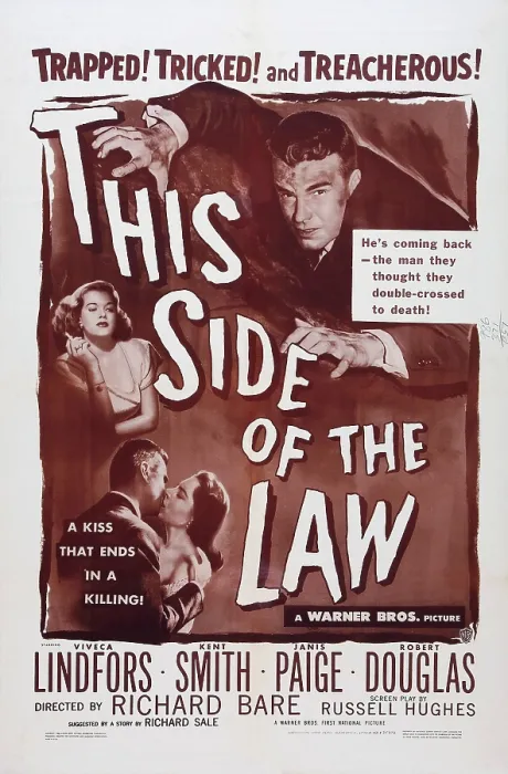 Framed Print : THIS SIDE OF THE LAW, US poster art, above left: Janis Paige; top right: Kent Smith; bottom left: Kent Smith, Viveca Lindfors, 1950 Framed Print : THIS SIDE OF THE LAW, US poster art, above left: Janis Paige; top right: Kent Smith; bottom left: Kent Smith, Viveca Lindfors, 1950