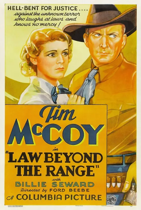 Framed Print : LAW BEYOND THE RANGE, from left: Billie Seward, Tim McCoy, 1935