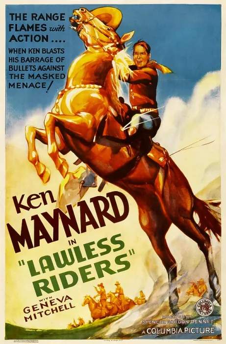 Framed Print : LAWLESS RIDERS, Ken Maynard, 1935