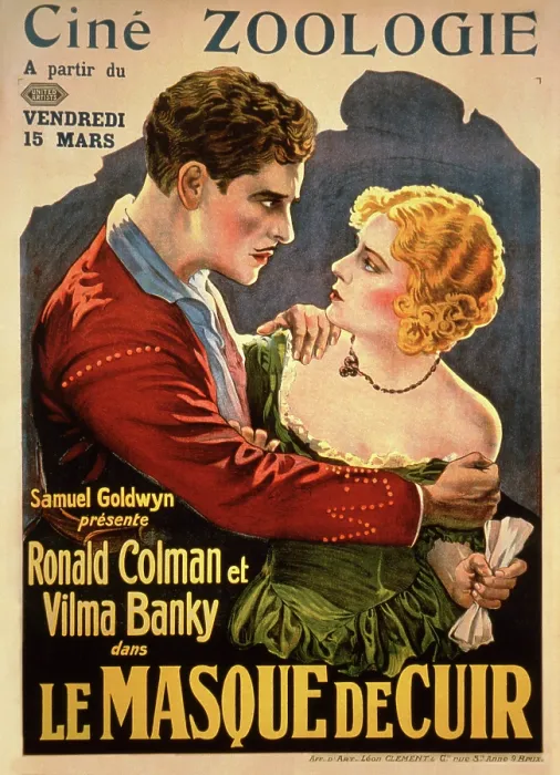 Framed Print : LE MASQUE DE CUIR, (aka TWO LOVERS), French poster, from left: Ronald Colman, Vilma Banky, 1928 Framed Print : LE MASQUE DE CUIR, (aka TWO LOVERS), French poster, from left: Ronald Colman, Vilma Banky, 1928