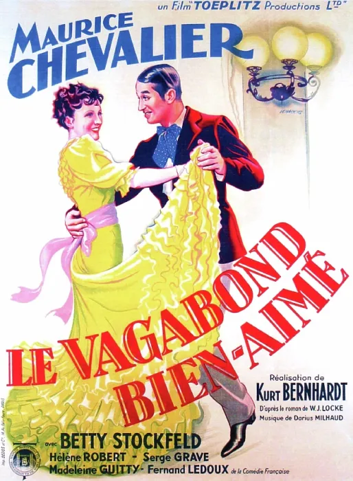 Framed Print : LE VAGABOND BIEN-AIME, French poster art, from left: Betty Stockfeld, Maurice Chevalier, 1937