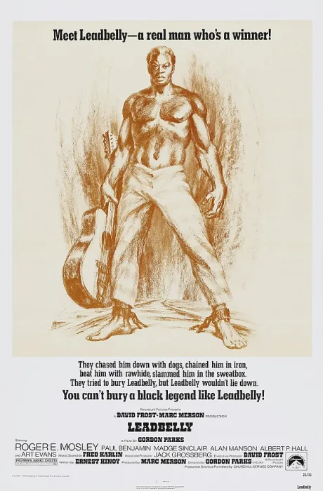 Framed Print : LEADBELLY, Roger E. Mosley on poster art, 1976 Framed Print : LEADBELLY, Roger E. Mosley on poster art, 1976