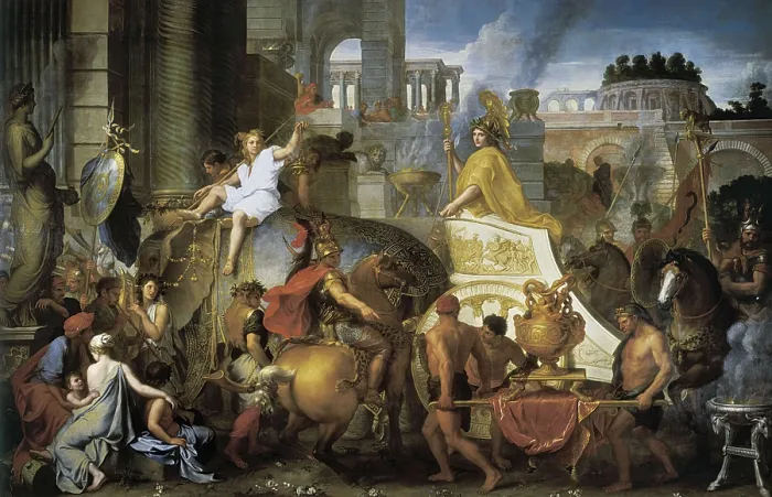 Framed Print : LEBRUN, Charles (1619-1690). Entrance of Alexander into Babylon. 1665. Baroque art. Oil on canvas. FRANCE. Paris. Louvre Museum. AISA / Everett Collection**US SALES ONLY**