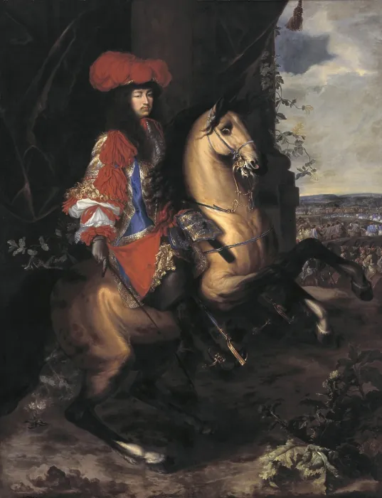 Framed Print : LEBRUN, Charles (1619-1690). Equestrian portrait of Louis XIV. 2nd half 17th c. Baroque art. Oil on canvas. BELGIUM. Tournai. Fine Arts Museum Framed Print : LEBRUN, Charles (1619-1690). Equestrian portrait of Louis XIV. 2nd half 17th c. Baroque art. Oil on canvas. BELGIUM. Tournai. Fine Arts Museum