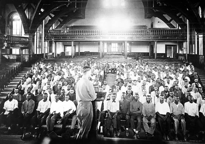 Framed Print : Lecture to the Students Army Training Corps at the African American Tuskegee Normal and Industrial Institute, Tuskegee, Ala. World War I. Ca. 1918 Framed Print : Lecture to the Students Army Training Corps at the African American Tuskegee Normal and Industrial Institute, Tuskegee, Ala. World War I. Ca. 1918